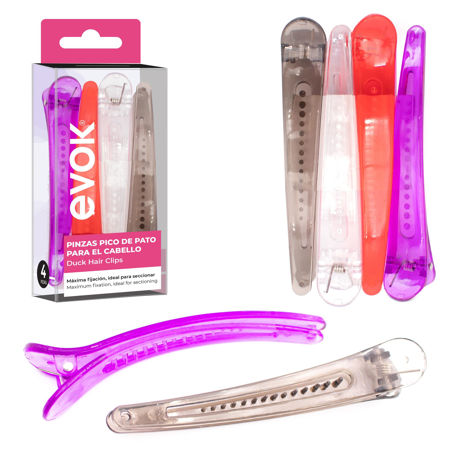 Imagen de Set de Pinzas para el Cabello Evok 4 unidades