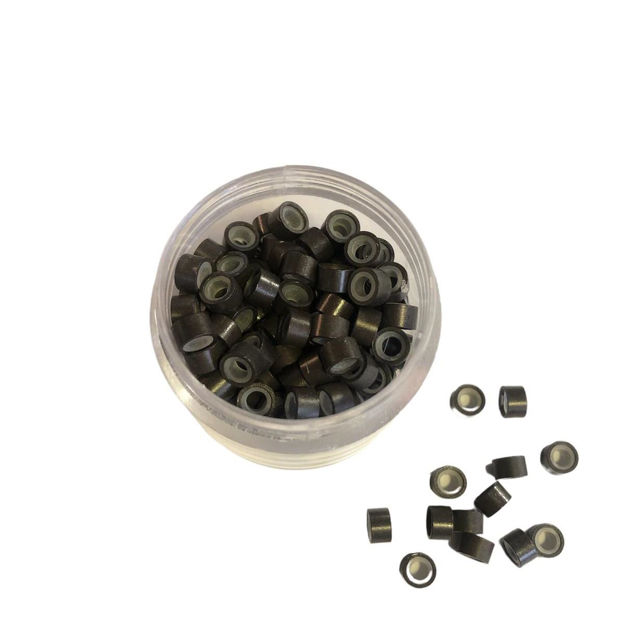 Imagen de Microring con Silicona Marron Oscuro 200 unidades Baiding