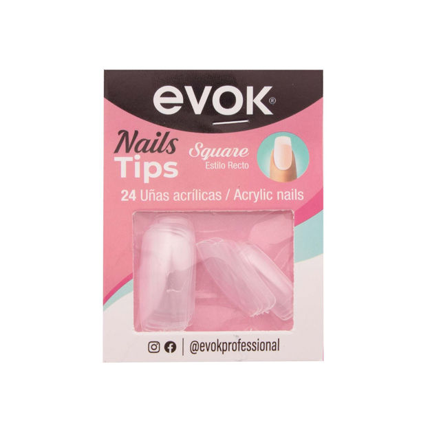 Imagen de Uñas Postizas Cuadradas Evok 24 unidades