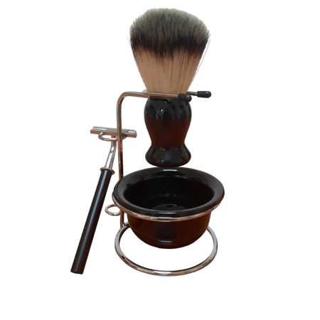 Imagen de Brocha para Afeitar con Base y Navaja Beauty Style