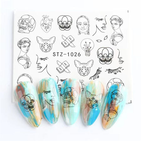 Imagen de Stickers Al Agua para Uñas Beauty Style STZ-1026