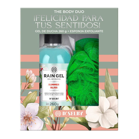 Imagen de Pack Gel de Ducha Rain Gel Summer Bliss 260 gr + Esponja