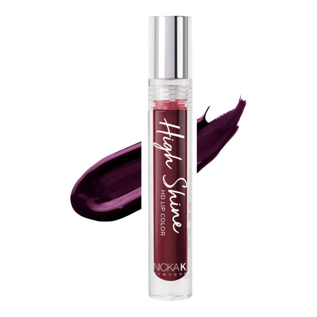 Imagen de Labial Liquido Nicka K High Shine HD N°14 Black Cherry