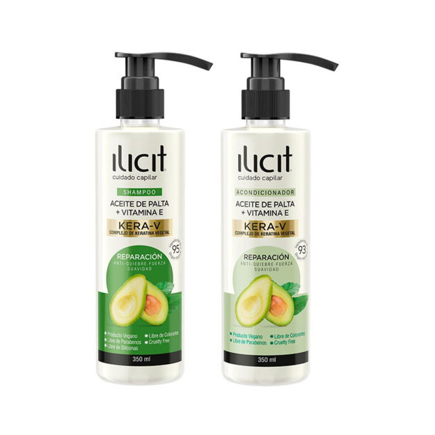 Imagen de Pack Shampoo + Acondicionador Ilicit Kera-V Reparacion 350ml