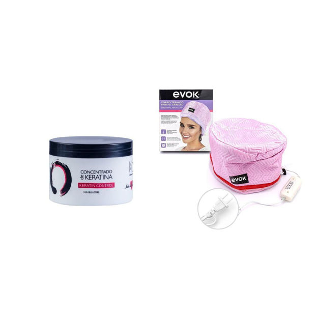 Imagen de Pack Kakawa Concentrado de Keratina + Gorra Térmica Evok