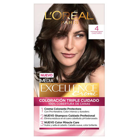 Imagen de Tinta Loreal Excellence Nº4 Castaño