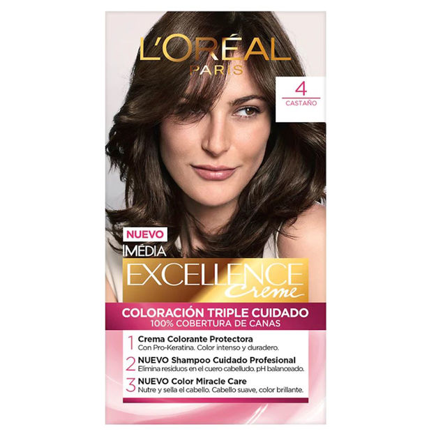 Imagen de Tinta Loreal Excellence Nº4 Castaño