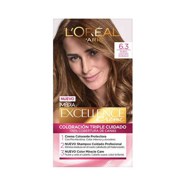 Imagen de Tinta Loreal Excellence Nº6.3 Rubio Oscuro Dorado