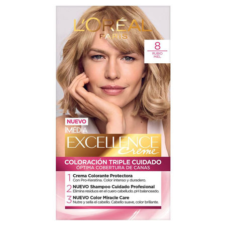Imagen de Tinta Loreal Excellence Nº8 Rubio Claro