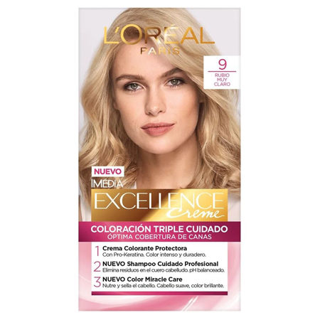 Imagen de Tinta Loreal Excellence Nº9 Rubio Muy Claro