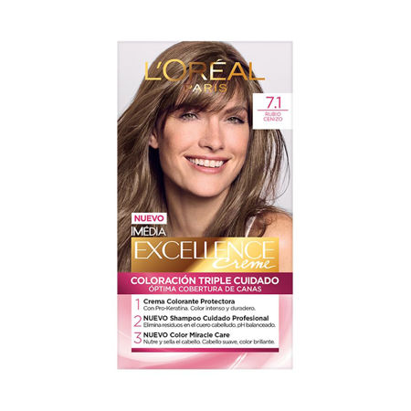 Imagen de Tinta Loreal Excellence Nº7.1 Rubio Cenizo