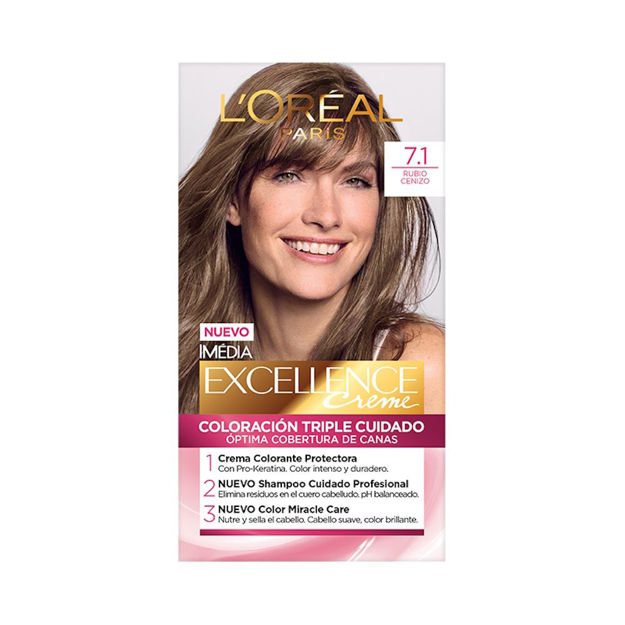 Imagen de Tinta Loreal Excellence Nº7.1 Rubio Cenizo