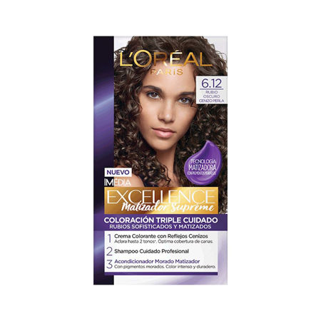 Imagen de Tinta Loreal Excellence Matizador Supreme Nº6.12