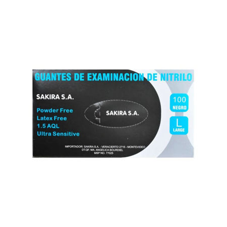 Imagen de Guantes de Examinación de Nitrilo Talle L 100 unidades
