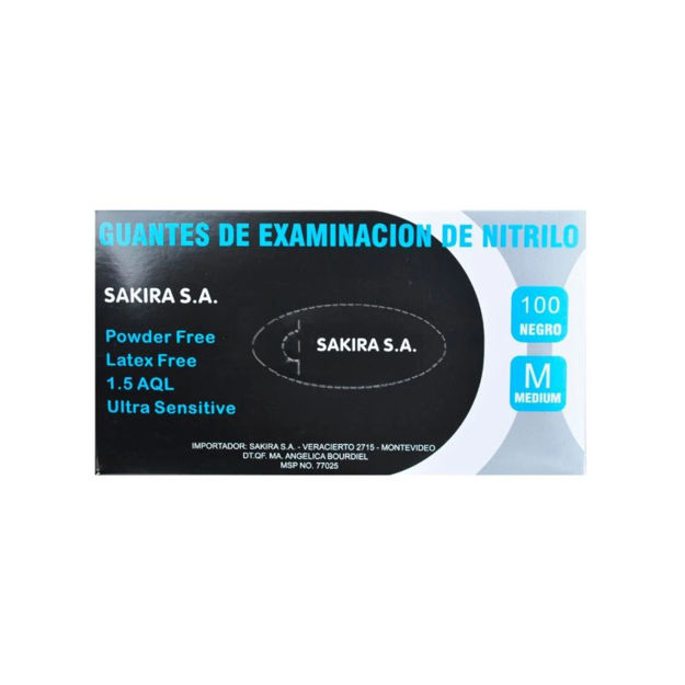 Imagen de Guantes de Examinación de Nitrilo Talle M 100 unidades