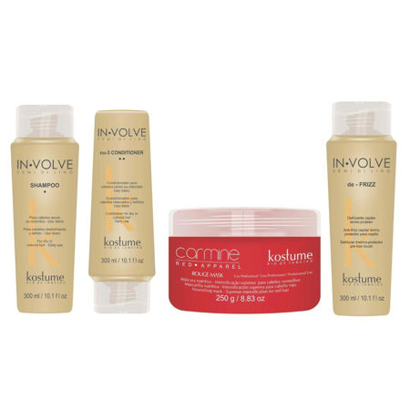 Imagen de Pack Kostume Semi de Lino Sh + Aco +Mascara Red +Anti Frizz