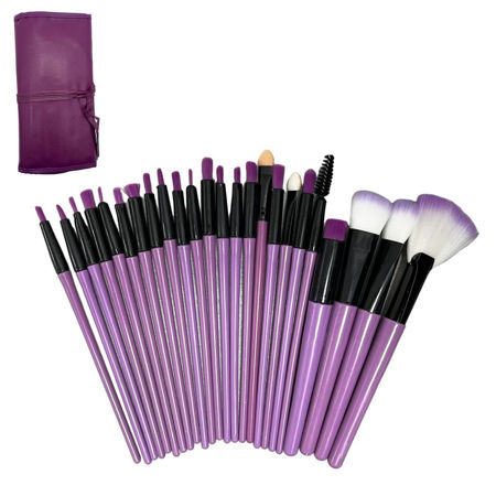 Imagen de Set de Brochas de Maquillaje 24 Piezas Colores Surtidos