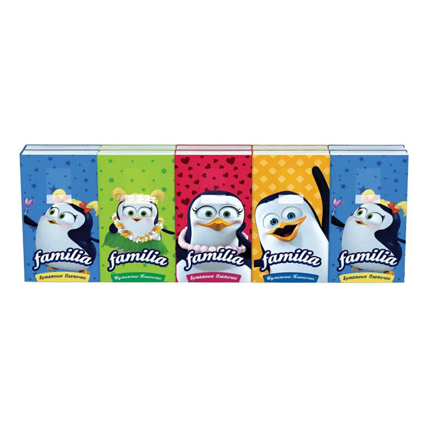 Imagen de Pack de Pañuelos Familia Pinguino 10 unidades