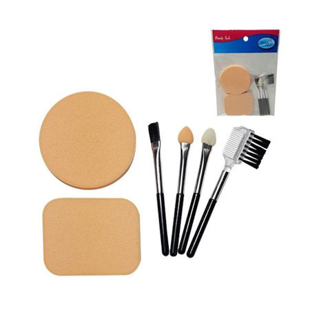 Imagen de Brochas y esponjas maquillaje Beauty Style 6 Unidades