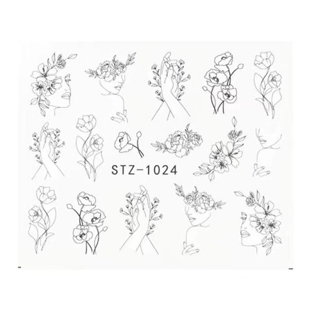 Imagen de Stickers Al Agua para Uñas Beauty Style STZ-1024