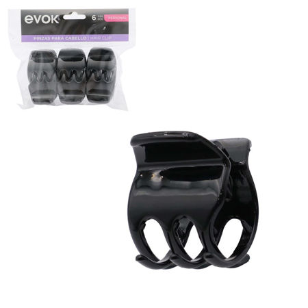 Imagen de Pinza para Cabello 6 unidades Evok EV-HCP-002B