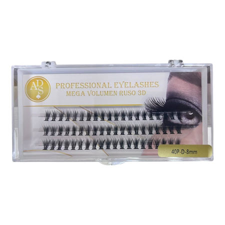 Imagen de Pestañas Postizas Mega Volumen Ruso 3D 40P-D-8mm