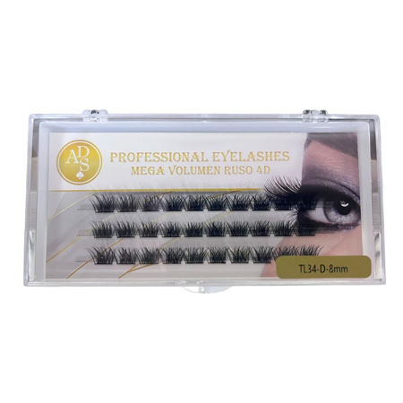 Imagen de Pestañas Postizas Mega Volumen Ruso 4D TL34-D-8mm