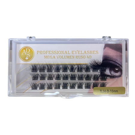 Imagen de Pestañas Postizas Mega Volumen Ruso 4D TL34-D-10mm