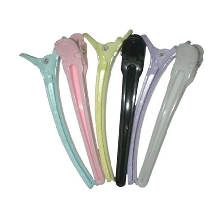 Imagen de Pinza Boca de Pato Plastica 12 unidades Beauty Style