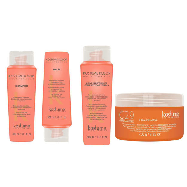Imagen de Pack Kostume Maintenance Sh +Aco + Leave In +Mascara Copper