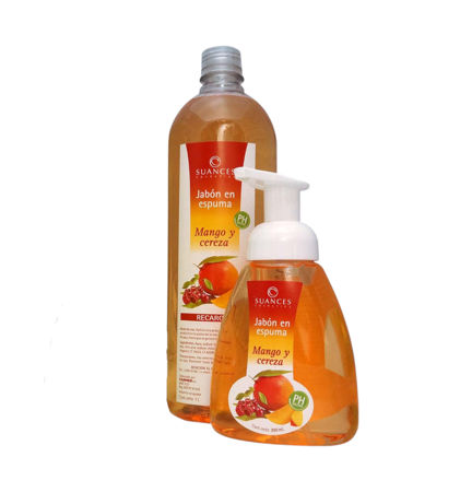 Imagen de Jabon Liquido Espuma Suances 1000 ml + 300 ml Mango y Cereza