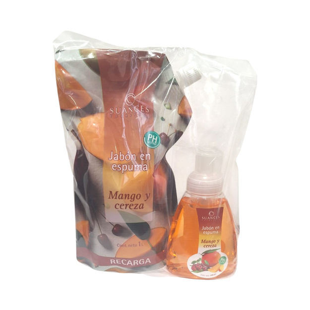 Imagen de Jabon Liquido Espuma Suances 1000 ml + 300 ml Mango y Cereza