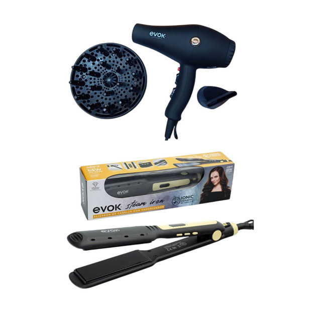 Imagen de Secador Evok Pro2000 + Plancha Evok Steam Iron
