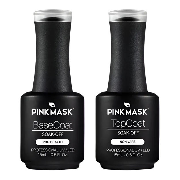Imagen de Pack Base Coat + Top Coat Semipermanente Pink Mask