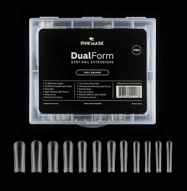 Imagen de Tips Dual System Pink Mask Dual Form Full Square