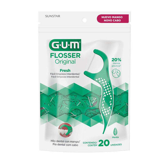 Imagen de Hilo Dental con Mango Gum Flosser 20 unidades