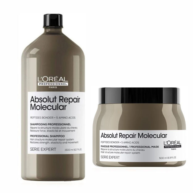 Imagen de Loreal Pro Absolut Repair Molecular Shampoo + Mascara
