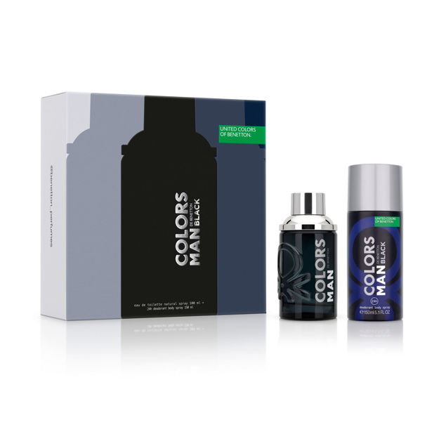 Imagen de Set Benetton Colors Man Black Edt 100 ml + Deo 150 ml