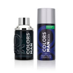 Imagen de Set Benetton Colors Man Black Edt 100 ml + Deo 150 ml
