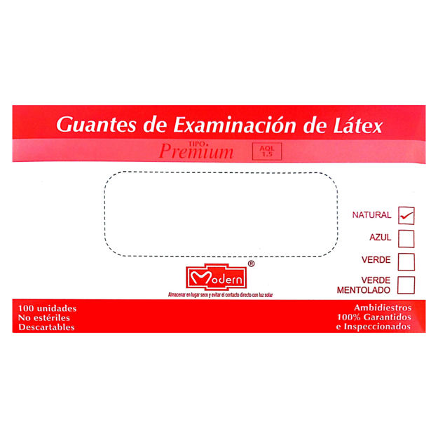 Imagen de Caja de Guantes de Latex 100 unidades Talle M Mediano